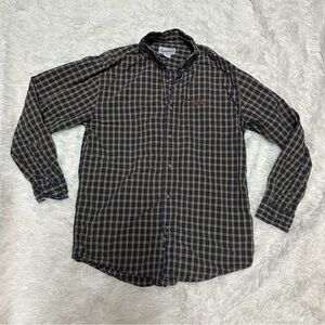 Carhartt Men’s 100% Cotton Long Sleeve Plaid Work Shirt